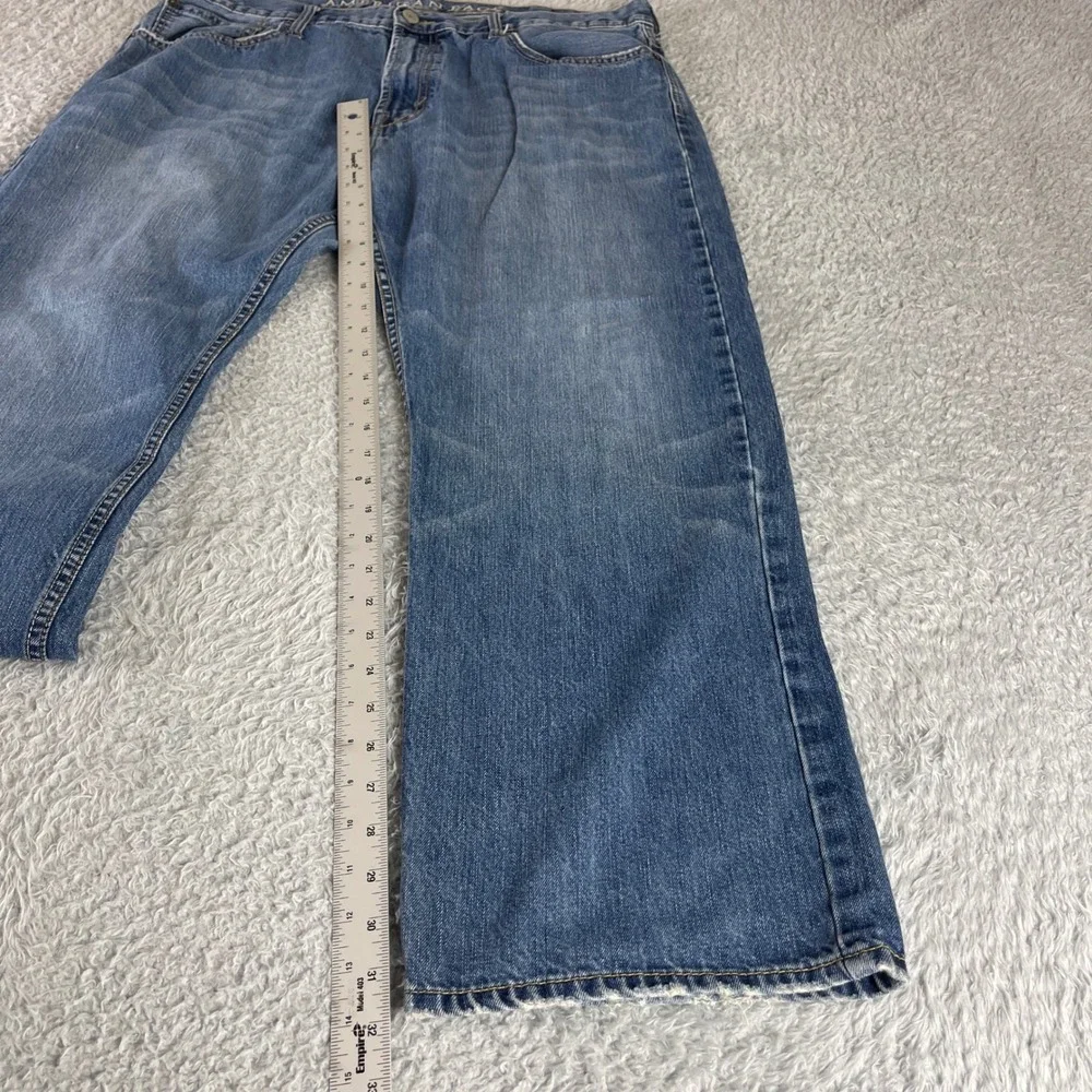 American Eagle Low Loose Mens Jeans 38x30 Medium Wash Blue Denim Relaxed Fit